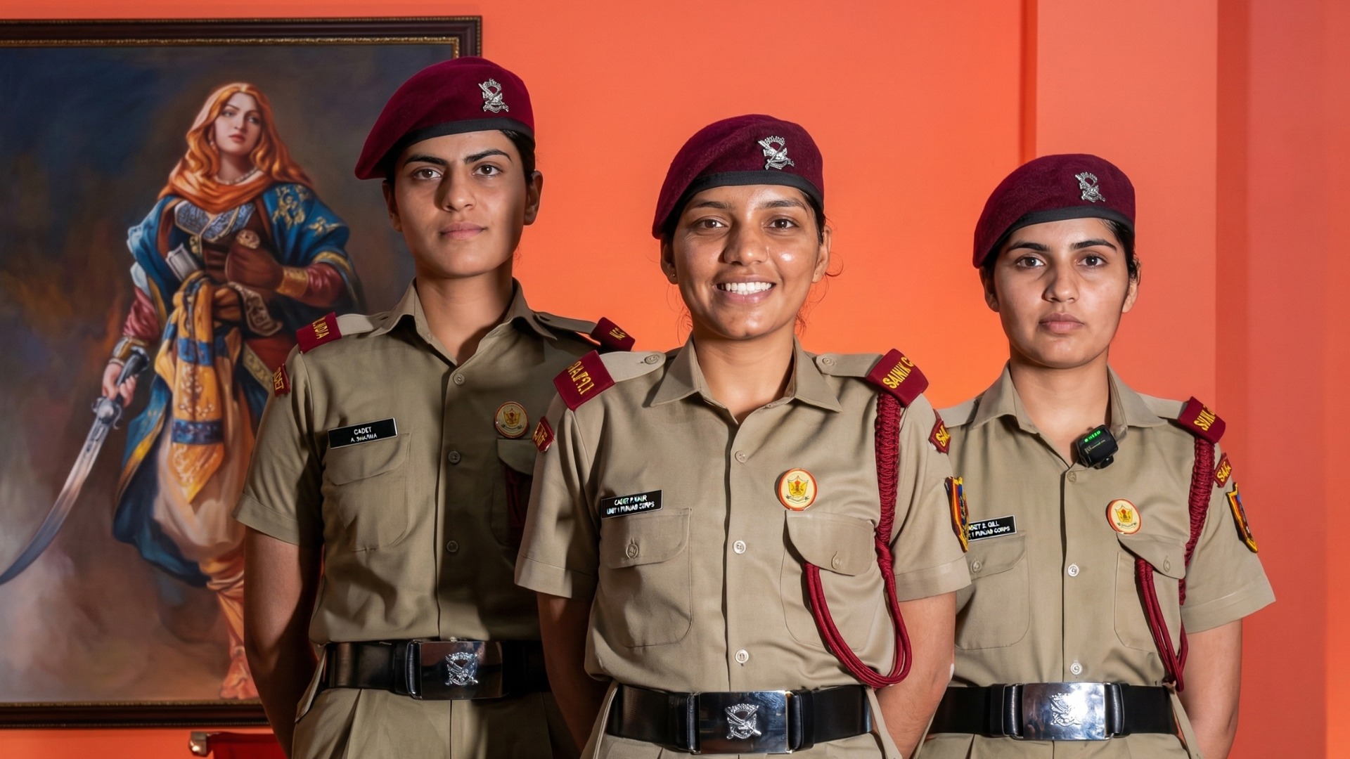Indian Army women officer salary 2026 - commissioned lady officer from Punjab in uniform with Mai Bhago AFPI Mohali training background